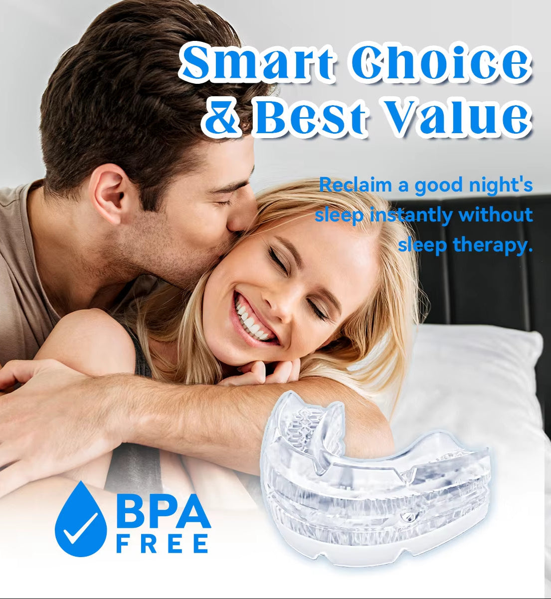 2024 New Arrival Adjustable anti Snoring Mouth Guard Braces Sleeping Anti-Snoring Devices Bruxism Improve Sleep Snore Mouthpiece