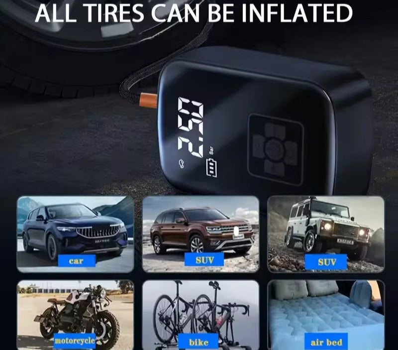 1Pc Wireless Car Air Compressor Air Pump Electric Tire Inflator Pump for Motorcycle Bicycle Boat AUTO Tyre Balls Inflatable